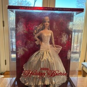 Barbie Holiday Doll in Elegant Silver and White new in box 2008